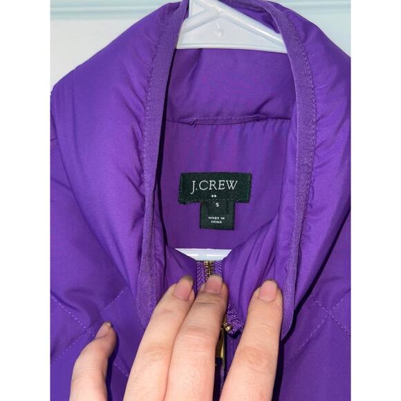 J Crew Quilted Purple Small Puffer Vest - Picture 6 of 6